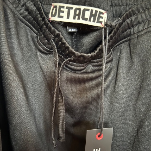 Detache Labs Men Dazed and Confused Black/White Drawstring Track Pants SZ 29 - Picture 6 of 13